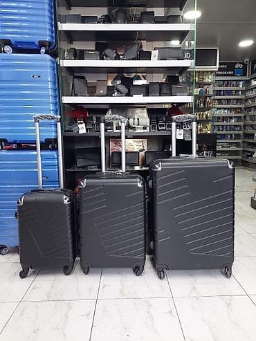 Çamadanlar: Sərt korpuslu səyahət çamadan dəsti – 3 ölçü - Material: yüngül və — 1