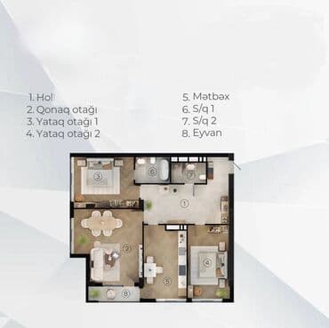 баку белый город купить квартиру: Белый город, 3 комнаты, Новостройка, м. Хатаи, 127 м² — 8