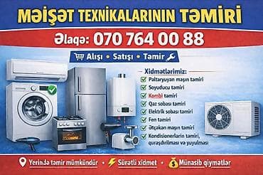 Məişət texnikalarının təmiri və servisi Xidmətlər: - Paltaryuyan