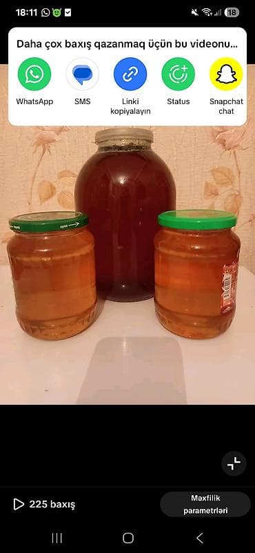 Мёд: Məhsul: Təbii arı balı Təsvir: - Şüşə qablaşdırmada saf, 100% arı — 2