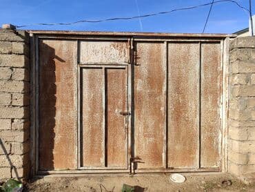 Kafel və bitirmə daşları: İşlənmiş Dəmir Həyət darvazası, 3 m, Mexaniki, Qapı ilə, rəng - Boz — 2