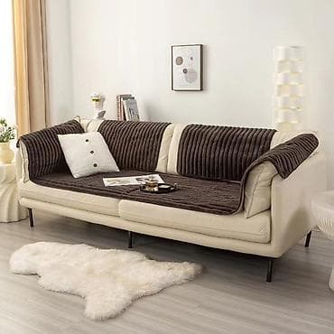 en ucuz yolkalar: Divan üçün Yeni Xovlu rəng - Boz Yataq örtüyü — 5