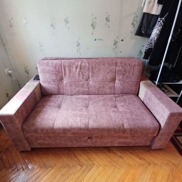 раскладные диваны кухни: Раскладной диван, Б/у, Раскладной, С подъемным механизмом, Кожзаменитель, Нет доставки — 3