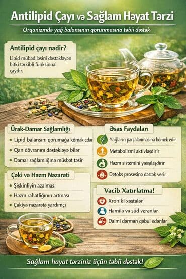 Antilipid Çayının Faydaları : Damarların divarından “kirəcləri”