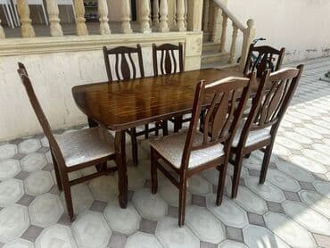 стул: Qonaq otağı üçün, İşlənmiş, 6 stul — 2