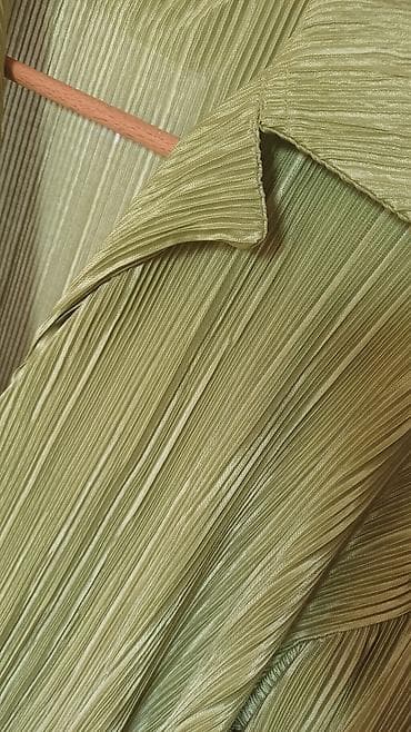 brend geyim: Brend: Flow Model: Uzunqol plisse köynək/bluz Rəng: Zeytun-yaşıl — 3