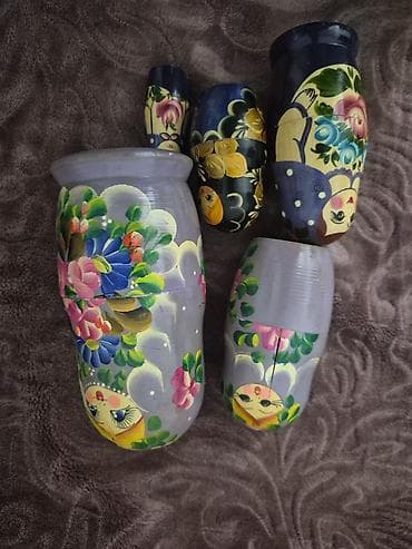 Fiqur, Taxta, rəng - Göy