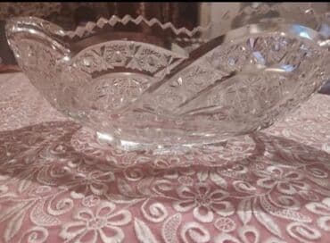 вазы ручной работы: LODKA BOYUK XRUSTAL DEFFEKTI YOXDU 50 MANAT — 5