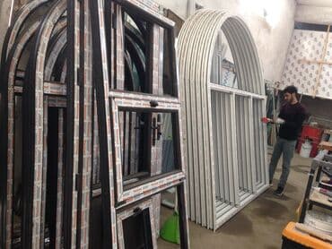 купить окно пластиковое бу: Plastik Butka -şkaf-Arkolu pencereler-Rengli qapı pencereler — 6