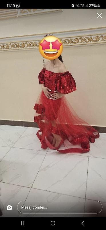 qisa etek: Qırmızı ziyafət/libaslar – 2 model 1) Uzun qırmızı gecə geyimi - — 2