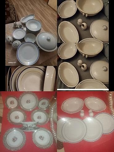 çörək qabları: Çay dəsti, rəng - Ağ, Farfor — 3