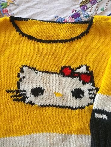 Пуловер ручная вязка для девочке до2лет новое — 2