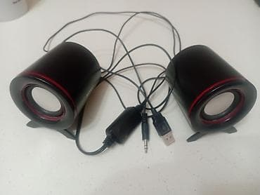 kiçik kalonka: USB gücləndirməli 2.0 stolüstü mini akustik sistem - Kompakt iki ədəd — 1