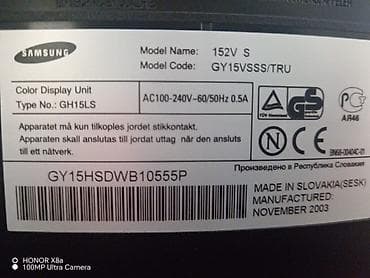 notebook samsung: Samsung SyncMaster 152V S LCD monitor işləyir - Ekran: 15" (LCD) — 4