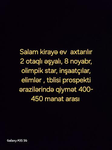 gence prospekti kiraye evler: Kirayə üçün 2 otaqlı, əşyalı mənzil axtarılır. Aşağıdakı ərazilər — 1