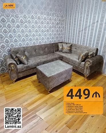 Künc divan dəsti – La Mini Xüsusiyyətlər: - Ölçü: 280 × 200 sm - — 1