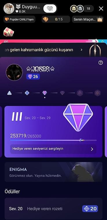 Хонча: Satılır: Canlı yayım platformasında “Hədiyyə verən” səviyyə hesabı — 2