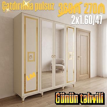 islenmis qapi satiram: Dörd qapılı dolablar təmiz laminatla 📌 Qiymət : 270₼ Ölçü : 2 x 1.60 — 2
