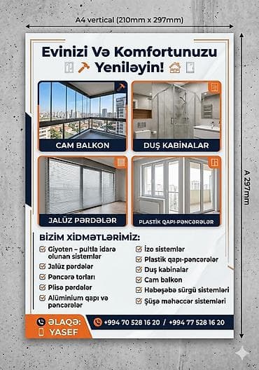 Evinizi və komfortunuzu yeniləyin! Təklif etdiyimiz məhsul və