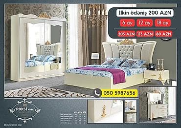 2 təknəfərlik çarpayı, Dolab, Termo, 2 tumba, Azərbaycan, Yeni