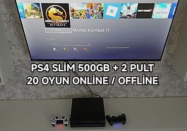 Ən son model CUH-2216A PS4 slim 500gb +2pult +20 oyun. Sistem-13.50