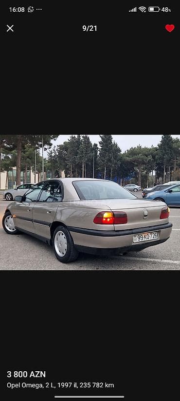 kask satış: Opel Omega: 2 l | 1996 il 4190000 km Sedan — 9