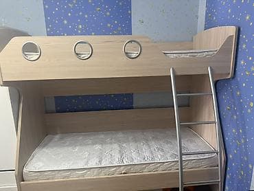 tək carpayi: Oğlan və qız üçün, Çarpayı, Matras ilə, Siyirməsiz, Laminat — 1