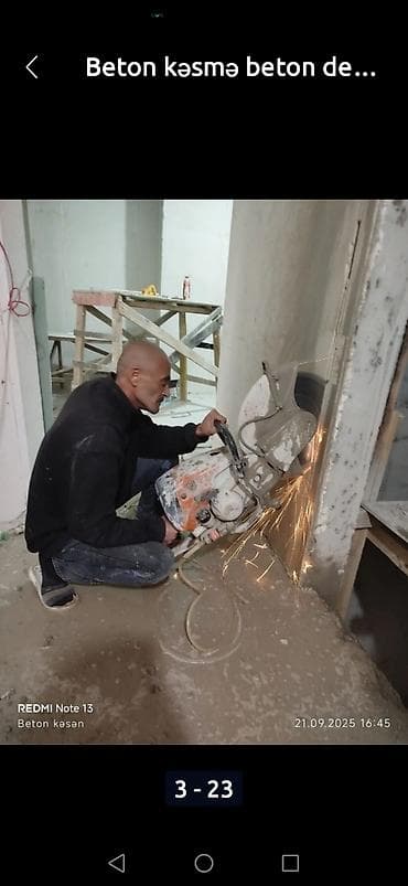 elektr: Beton kəsmə və deşmə xidməti - Dəqiq və təmiz kəsim: divar, döşəmə və — 5