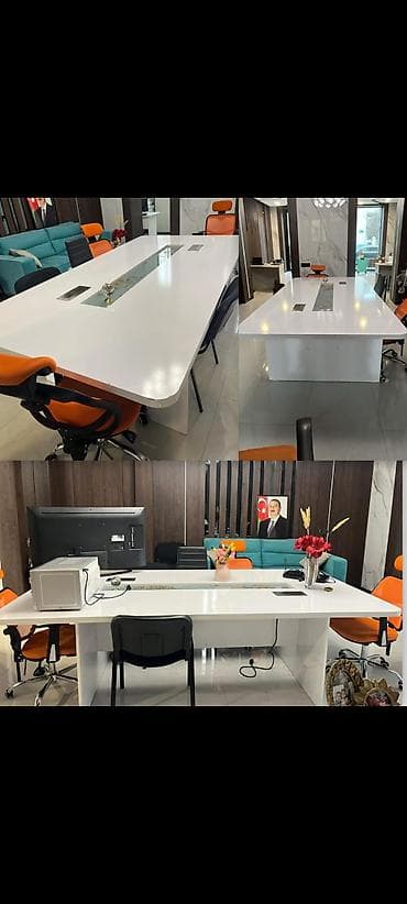 Офисные столы: Б/у, Для конференц зала, Прямоугольный стол — 1