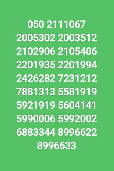 Nömrə: ( 050 ) ( 5604141 ), Yeni