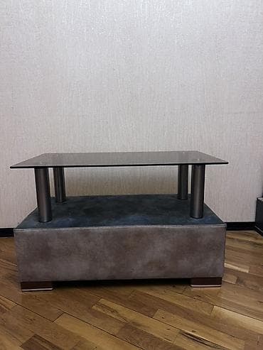 tv stent modelleri: Düz TV altlığı, Polkasız, Şüşəli — 1