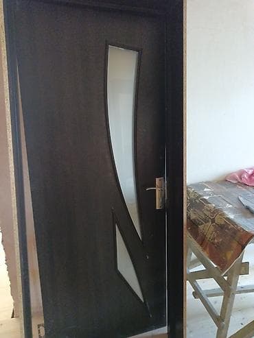 gencede qapi: Otaq qapısı – şüşəli dizayn - Material: ağac əsaslı panellər — 4