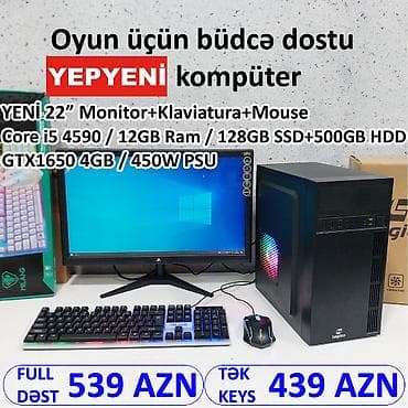 amd ryzen 5 5500: MÜVƏQQƏTİ ŞOK ENDİRİM!!! ⭐Tək Sistem Bloku - 439 AZN ⭐KOMPLEKT CƏMİ - — 1
