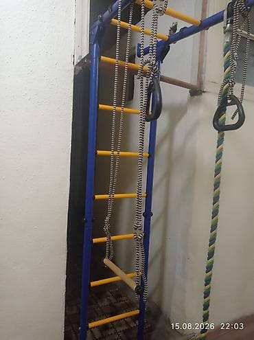 Turniklər və bruslar: Uşaq üçün ev daxili idman-kompleksi, Hündürlüyü 2 m.10sm, eni 45 sm. - — 4