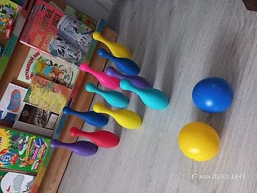 usag maneji: Uşaq boulinq dəsti – rəngarəng plastik Məzmun: - 10 ədəd rəngli kəgəl — 1