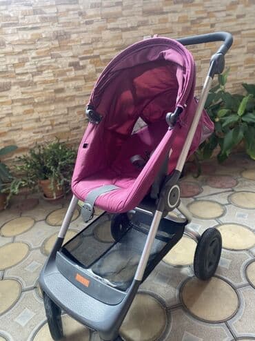 təkərli məktəbli çantaları: Uşaq arabası – Stokke (şassi üzərində loqo mövcuddur), bənövşəyi/şam — 1