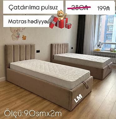 tek krafat: Yeni, Təknəfərlik çarpayı, Matras ilə — 1