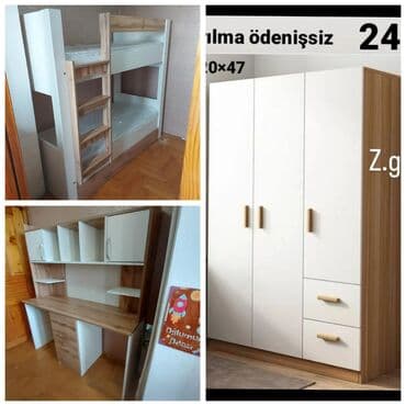 Qab-qacaq və mətbəx ləvazimatları: İkinəfərlik çarpayı, Dolab — 1