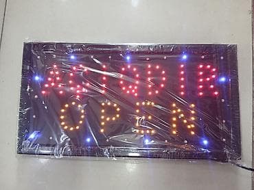 LED “OPEN” işıq lövhəsi - Vitrin və girişlər üçün nəzərdə tutulmuş