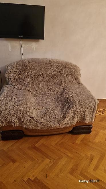 Kreslo üçün Xovlu rəng - Boz Yataq örtüyü