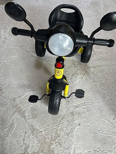 suktur: Uşaq üçtəkərli velosipedi – “Happybaby” modeli - Rəng: sarı-qara - — 1