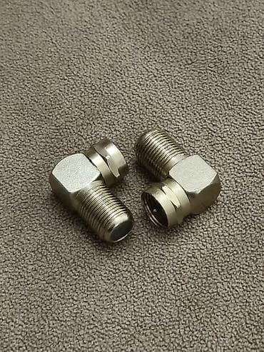 video reqstrator: F Tipi 90° bucaq adapterləri (2 ədəd) - Növ: Koaksial kabel üçün F — 1