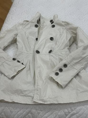 пальто: Плащ, XS, цвет - Бежевый — 1