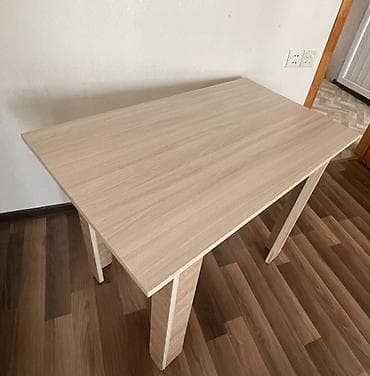 stul ofis: İşıq palıd rəngində kompakt masa - Material: laminatlı DSP (taxta — 2