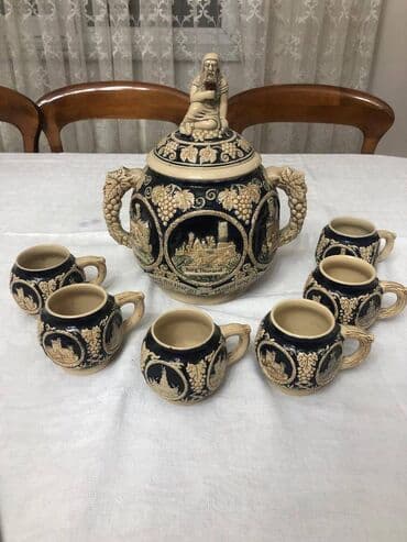 uşaq üçün yemək qab dəsti: Şərbət dəsti, Almaniya(QDR istehsalı), keramika, təzə — 5