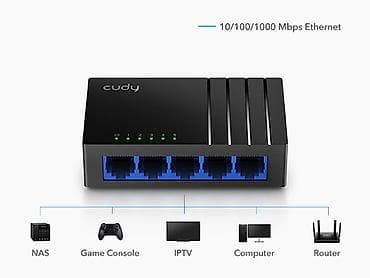 Cudy GS105D 5-Port kommutator Cudy GS105D 5 portlu Fast Ethernet — 2