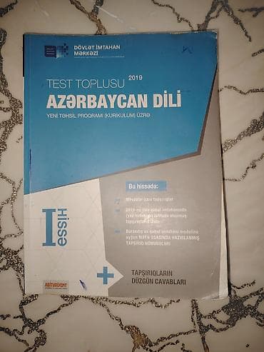 Məhsul: “Azərbaycan dili – Test Toplusu (I hissə), 2019”