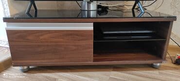 тв стенд: Б/у, Прямой ТВ стенд, С полками — 1