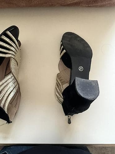 Qadın üçün iki cüt ayaqqabı dəsti 1) Rəqs/şənlik üçün sandal - Rəng