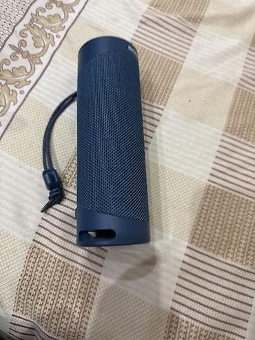 Mikrofonlar: Portativ Bluetooth hoparlör – silindrik dizayn, mavi rəng - — 3